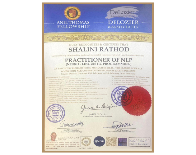 Practitioner of NLP From Neuro-Linguistic Programming